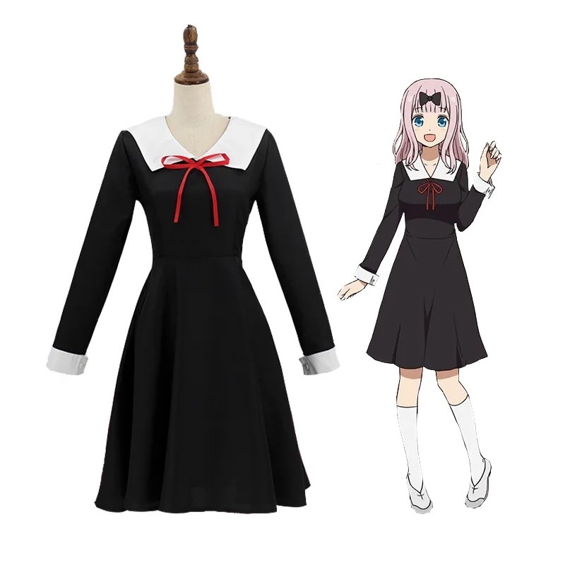 

Anime Shinomiya Kaguya Cosplay Costume Kaguya-Sama Love Is War Fujiwara Chika Wigs Anime Woman's Dresses Halloween Costume