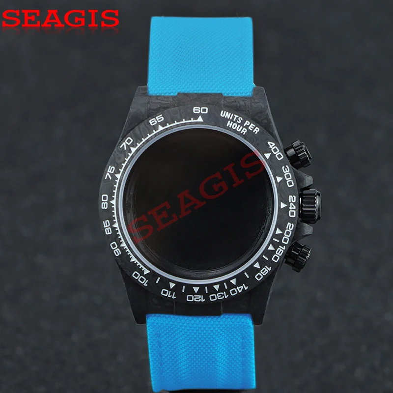 SEAGIS 38.0mm Carbon Fiber Case VK63/4130 Movement Chronograph Multifunction Sapphire Glass