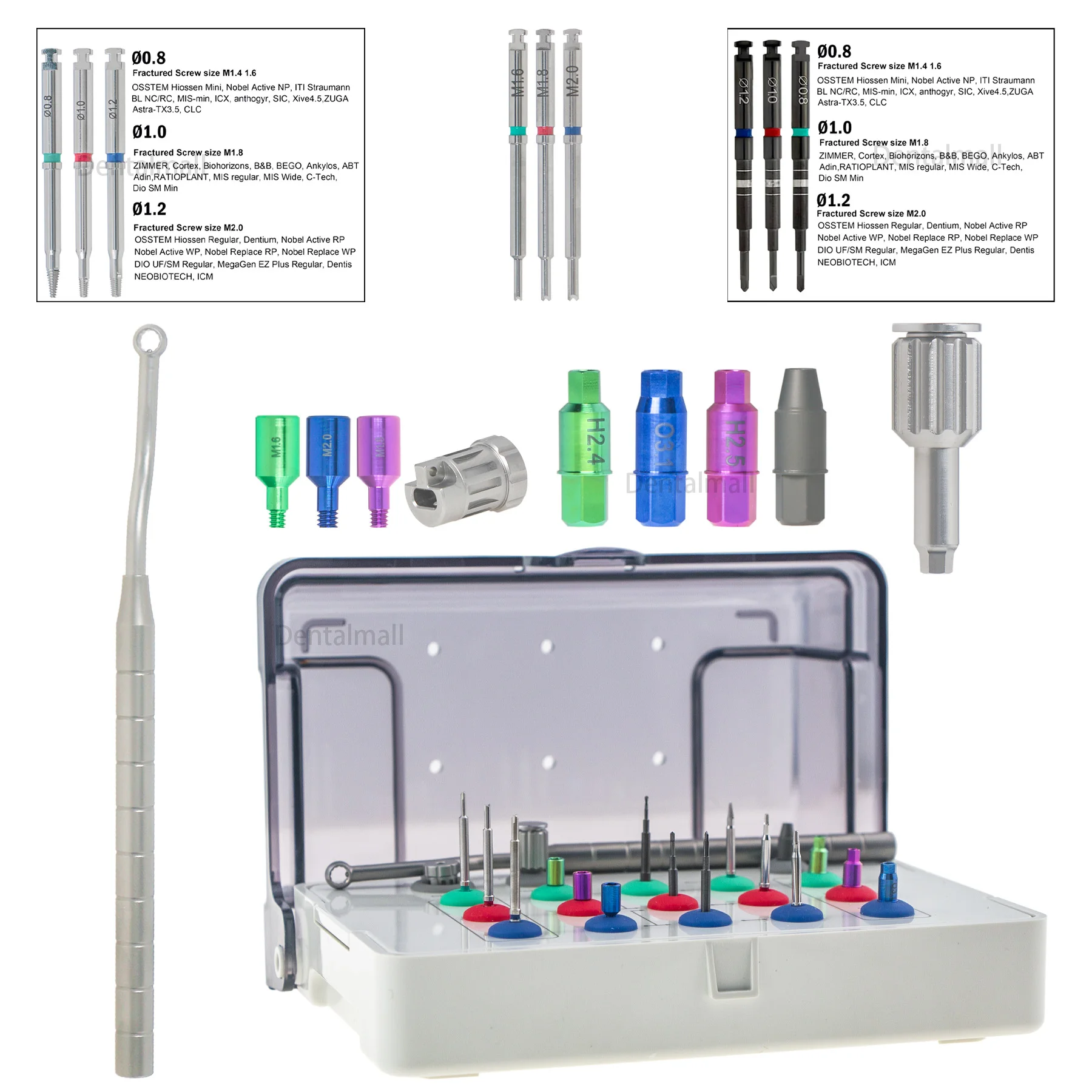 Implant Upgrade Screw Remover Kit Perfect Guide & PG Hand Driver SR Driver Holder Conical Guide Claw Driver