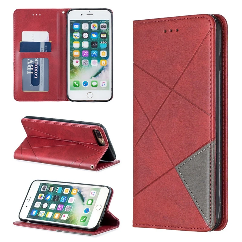 

50x For iPhone 12 11 Pro Max Mini Magnetic Flip Wallet Cases For iPhone 12 Pro XS Max XR X 6 7 8 Plus SE PU Leather Phone Case