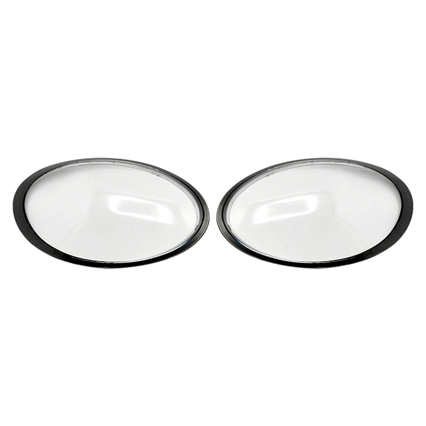 1Pair Car Headlight Shade Transparent Lampshade Shell for Porsche 911 991 2012-2018 Headlights Lens Caps Black Edge