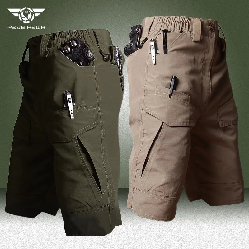 IX5 Cargo Shorts Men Outdoor Wear-resistant Waterproof Short Pants Male Summer Classic Multi-pocket Breathable Straight Pant