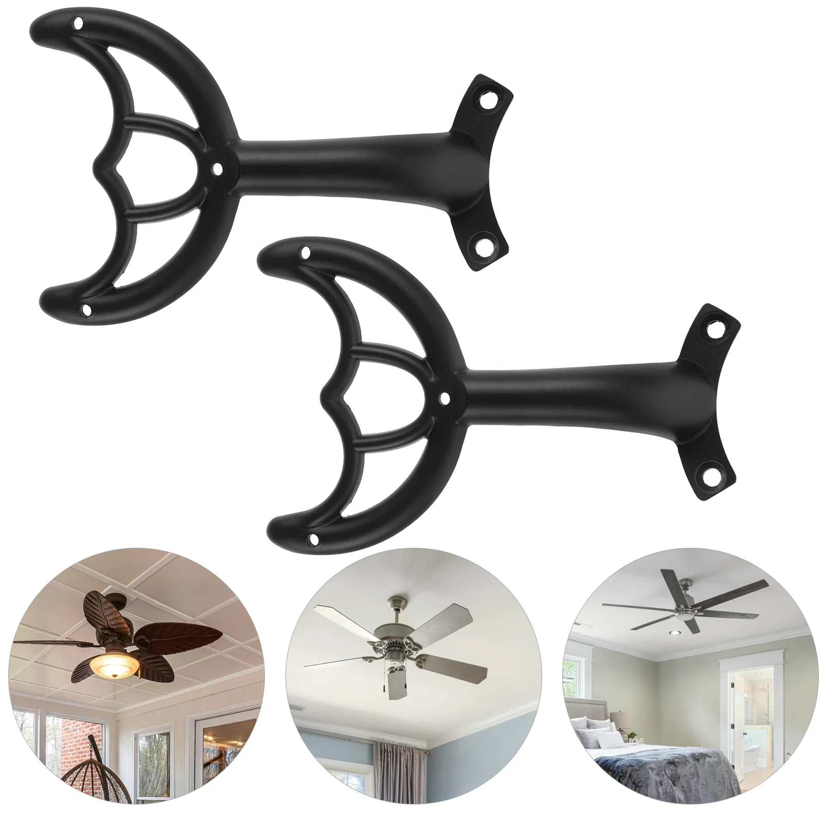 2 Pcs Fan Accessories Ceiling Blade Installation Arm Shell Shape Blades Repair Supply Zinc Alloy Metal Arms For Replacement