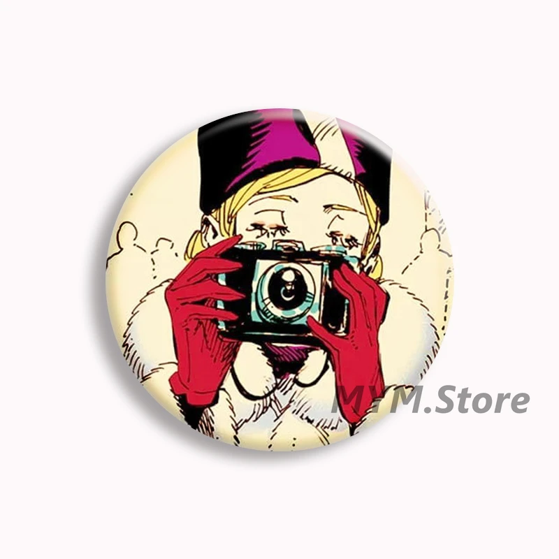 إيما x ألكساندر الحجاب مانغا لينة زر دبوس أنيمي شخصية بروش شارة حقيبة ديكور المشجعين المجوهرات جمع الهدايا