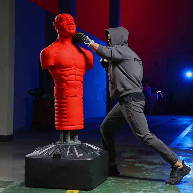 Professional silicone humanoid boxing sandbag household vertical tumbler sandbag humanoid Sanda training equipment