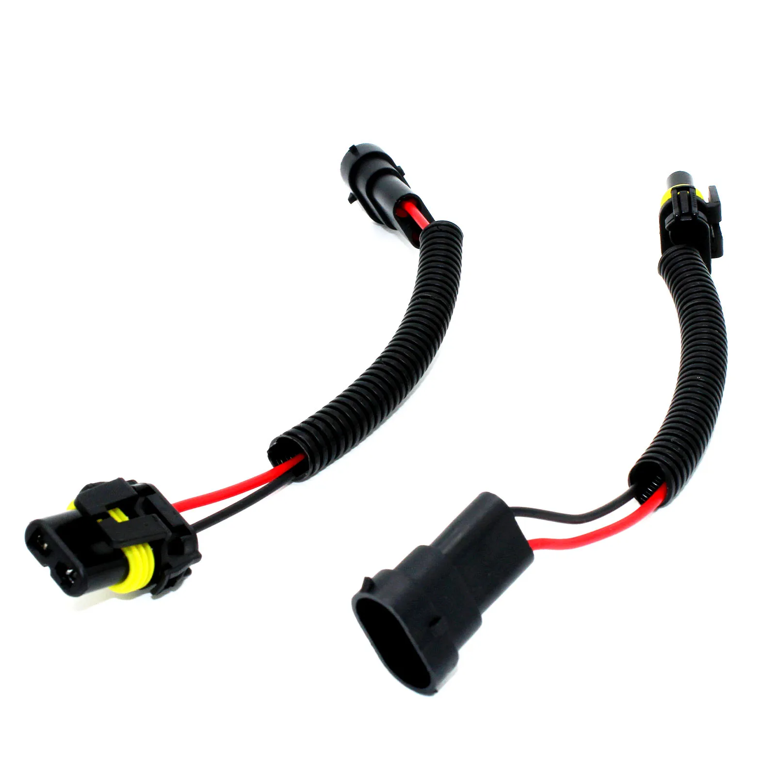2PCS H11 To 9005 HB3 9006 HB4 Conversion Connector Wiring Harness Headlight Fog Light Plug 2.5mm Cable Socket Connector