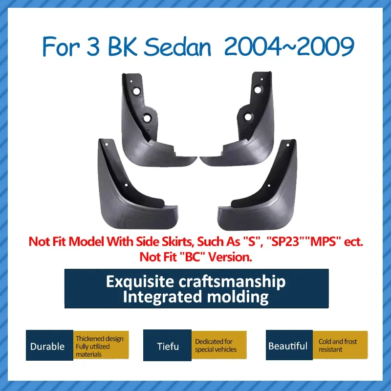 Car Guards For Mazda 3 BK Saloon 2004 2005 2006 2007 2008 2009 Sedan Mudguards Fender Mud Flaps Splash Auto Accessories Mudflaps