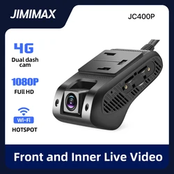 Jimimax JC400P 4G Dual DashCam Live Car Cam Wifi Hotspot Stream Video Cut-Off Fuel Recorder Front & Inside Camera Web/APP