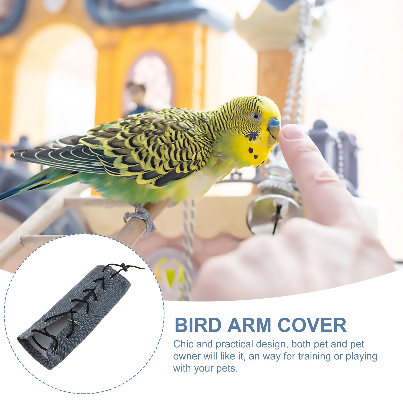 

Pet Bird Arm Protector Cotton Adjustable Skin-Friendly Anti-Scratch Sleeve For Parrot Training Playing Bird Poop Proof