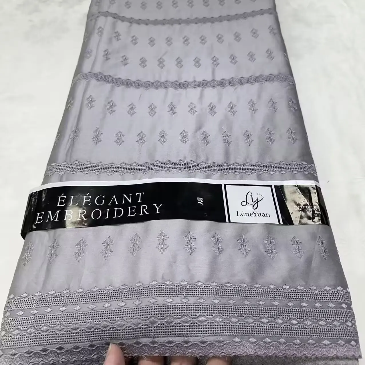 New Arrivals African 100% Cotton Atiku Lace Fabric High Quality Swiss Voile Polish Lace Fabrics for Sewing Clothes 16A60