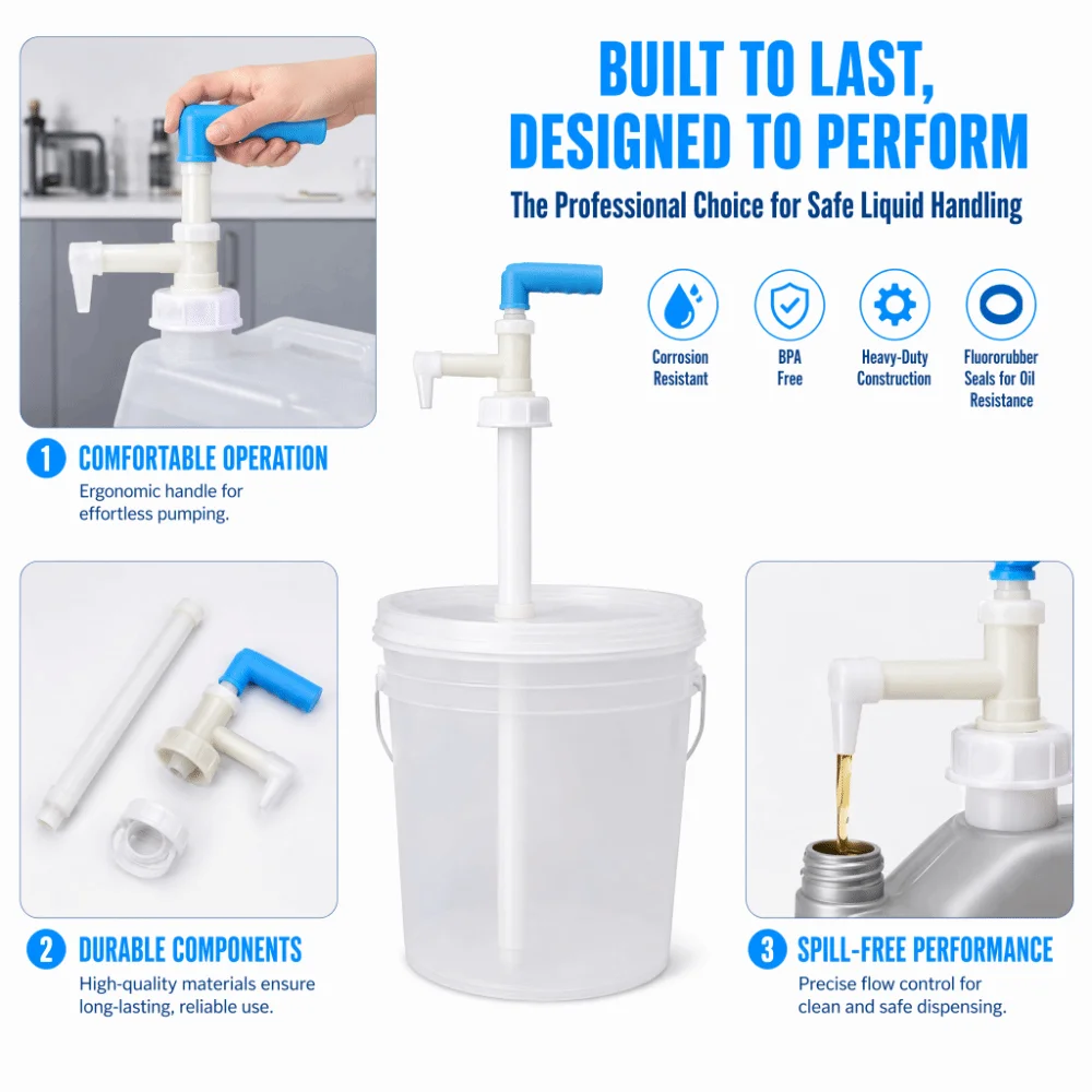 Backflow Prevention Hand Fuel Pump Reliable Pump Manual Operation Manual Liquid Transfer Pump Hand Operated