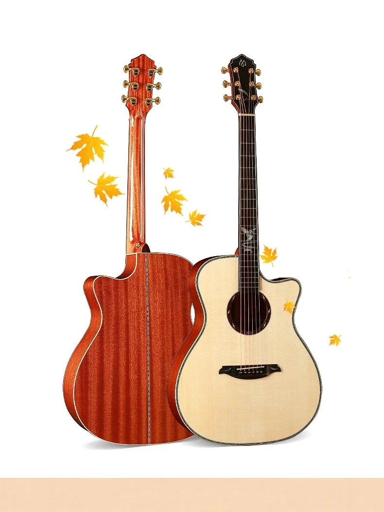 

Mollo Unita single board folk beginner Internet celebrity recommended custom new mahogany C mine wooden guitar