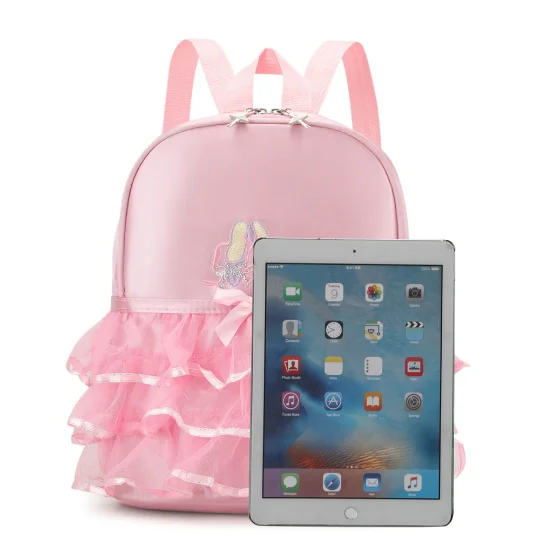 Personalized Name Princess Ballerina Backpack Embroidered Any Text Dance Bag for Toddler Girls Nylon Backpack Ballet Dance Bag