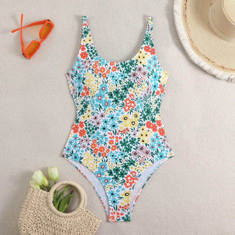 

One-piece Swimsuit Sexy Printed Women's Swimwear Backless Tight-fitting Swimsuit Wholesale