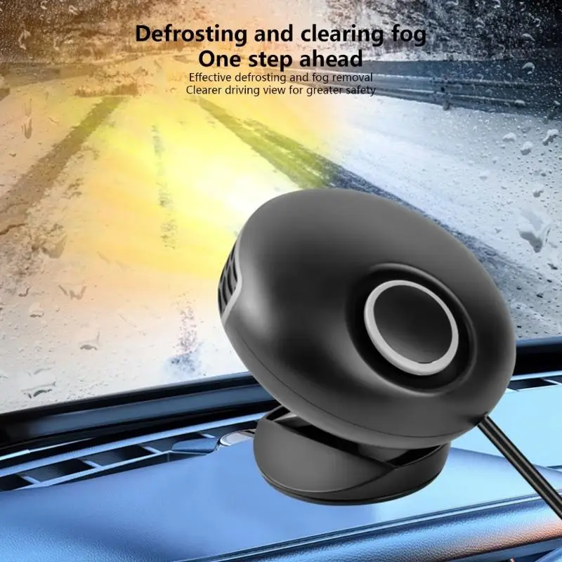 سخان الزجاج الأمامي للسيارة قابل للتدوير مع حماية من الحرارة الزائدة لمدة 3 دقائق سريع الإحماء للسيارات والشاحنات وRVs D7YA