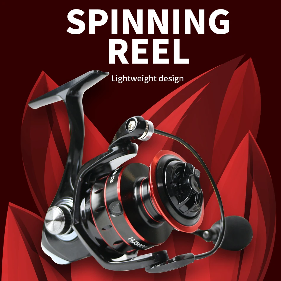 Rooblinos HJ Spinning Reels Ultralight Metal 5.2:1 Gear Ratio Saltwater or Freshwater 17kg Max Drag Fishing reels