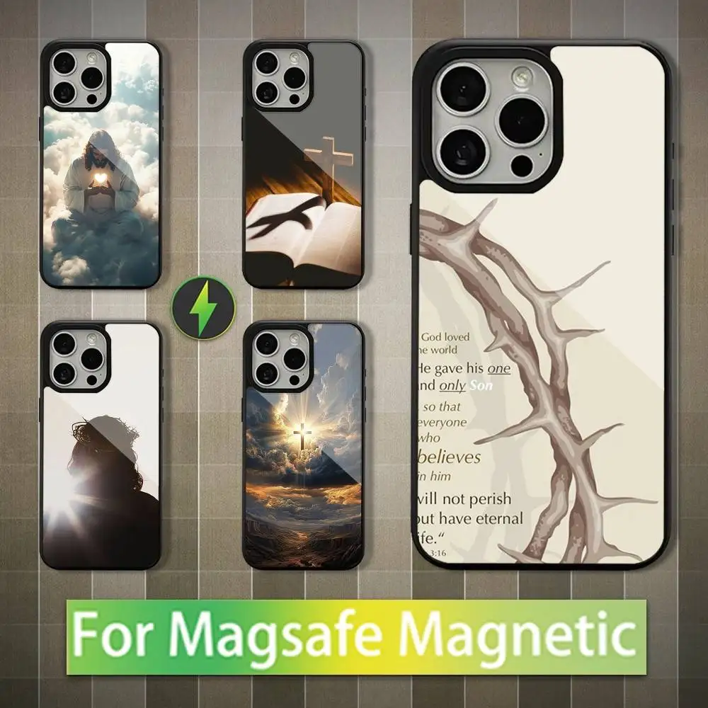 

Cross Bible Art Christian Phone Case For iPhone 16,17,15,14,13,12,11,Pro,Max,Plus,Mini,Magsafe,Magnetic Wireless Charging Case