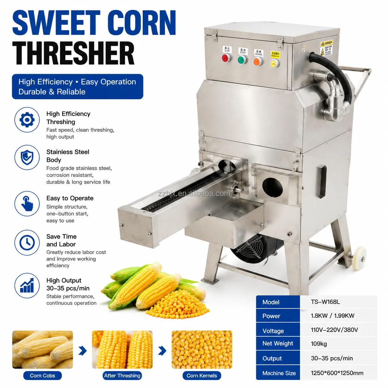 Stainless Steel Sweet Fresh Co - огляд і ціна Corn Sheller Machine