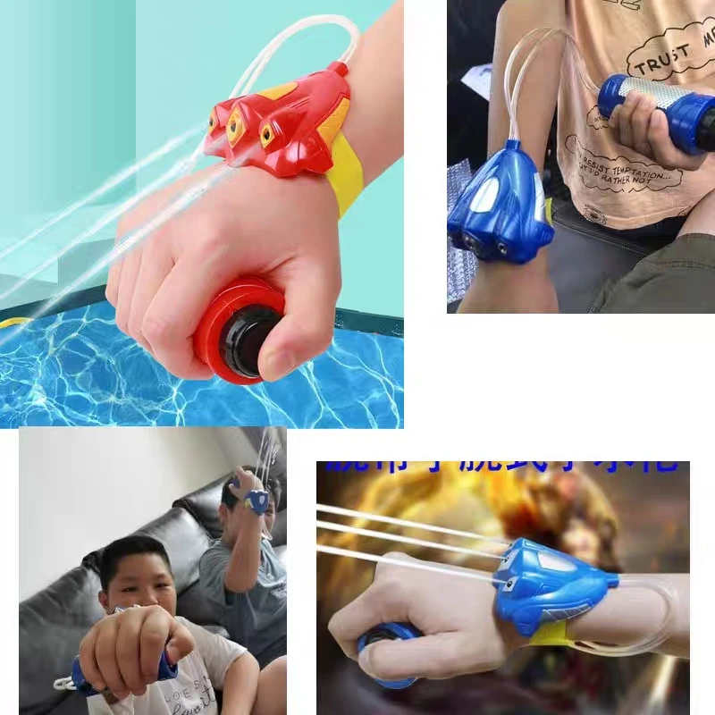 Mini pistola de agua de muñeca para niños, juguete de juego de agua de playa, regalo de disparos de batalla para padres e hijos, juegos al aire libre