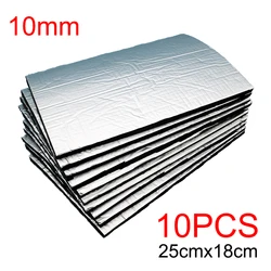 New 10pcs 10mm Sound Deadener Heat Insulation Mat for Car Van Sound Proofing Deadening Auto Hood Engine Noise Insulation Mat