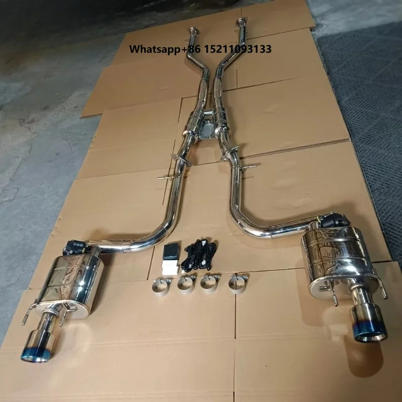High-Performance Stainless Steel Exhaust System   Mirror Polished Exhaust Pipe 1.5mm Thickness 3-Year Warranty