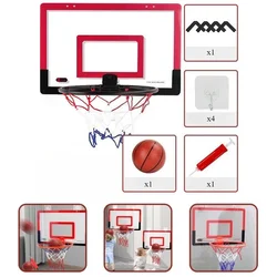 Indoor Children Safety Funny Game Kids Mini Home Exercise Basketball Hoop Set Wall Frame Stand Lifting Basket Hanging Backboard