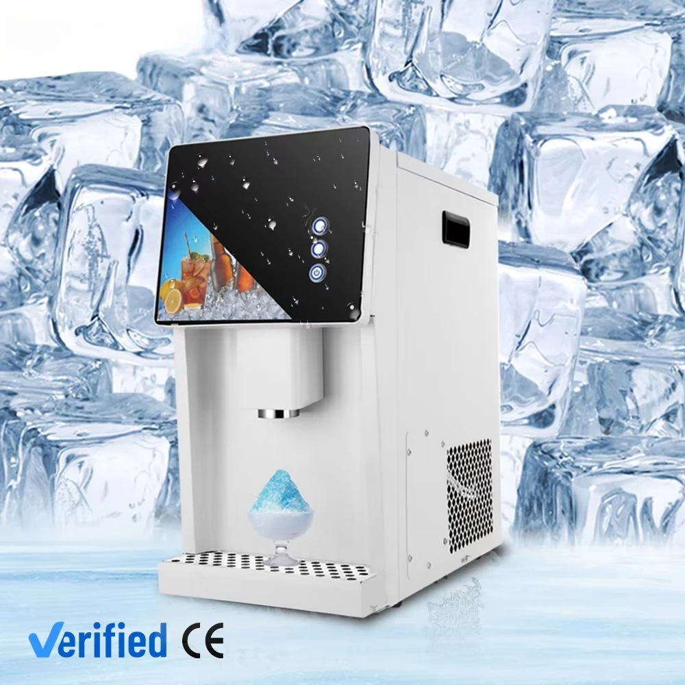 

Hot Style 50KG Auto Dispensing Party Desktop Ice Machine Fast Chewable Pebble Ice Maker with Water Dispenser for Drinks