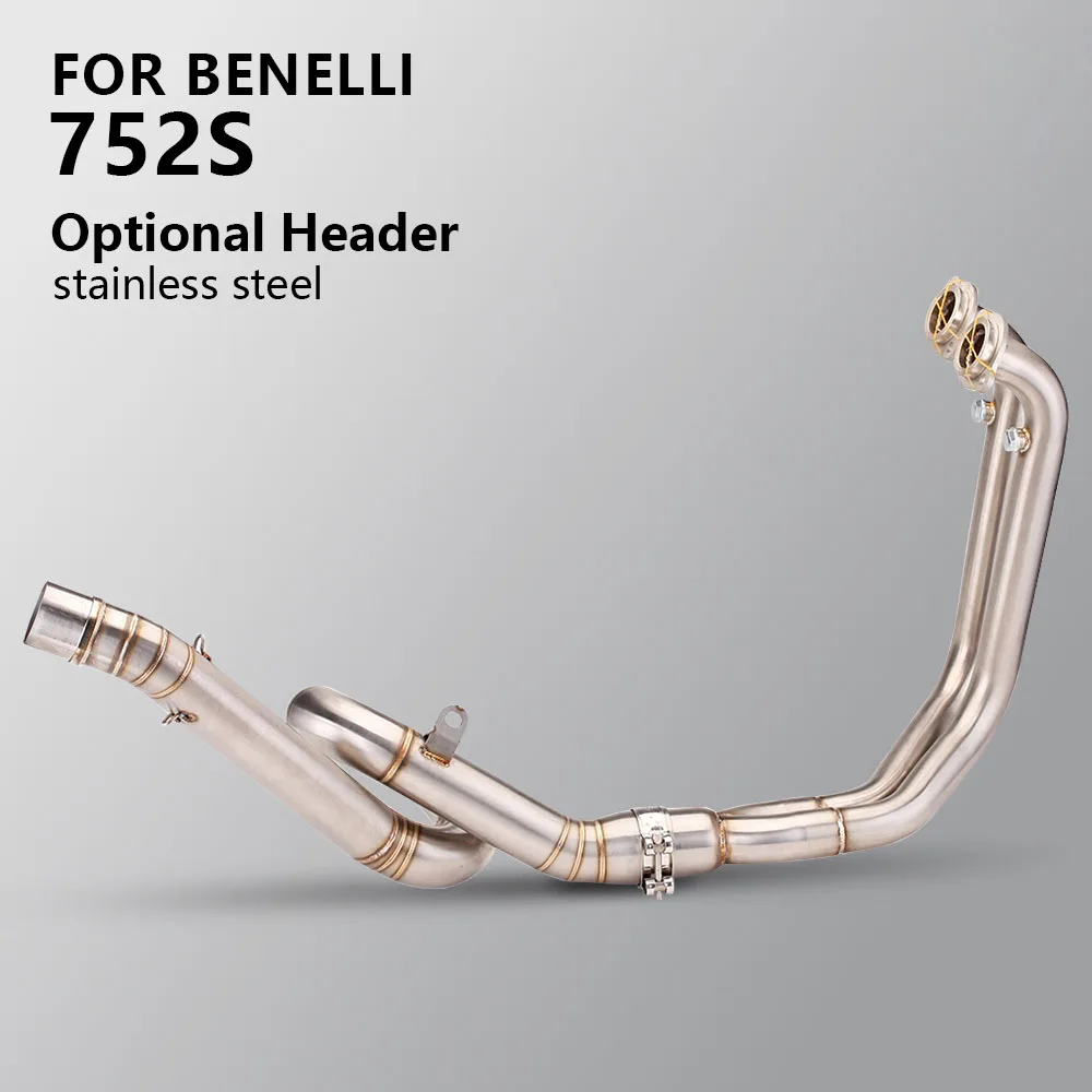 Modify Motorcycle Exhaust Stainless Steel Front Link Pipe Escape Moto Slip On 51MM Interface Header Tube For Benelli 752S 752 S