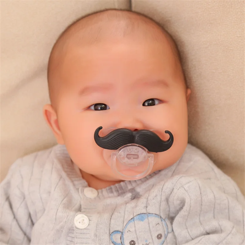 Funny Nipple Mustache Pacifiers Baby Accessories Soother Toddler Orthodontic Silicone Nipples Red Kiss Lips Teether Baby Feeding