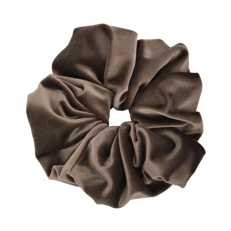 Retro Simple Velvet Large Hair Scrunchies Solid Color Headbands for Womes Girls Elegant Head Rope Rubber Bands Fashion Hair Ties
