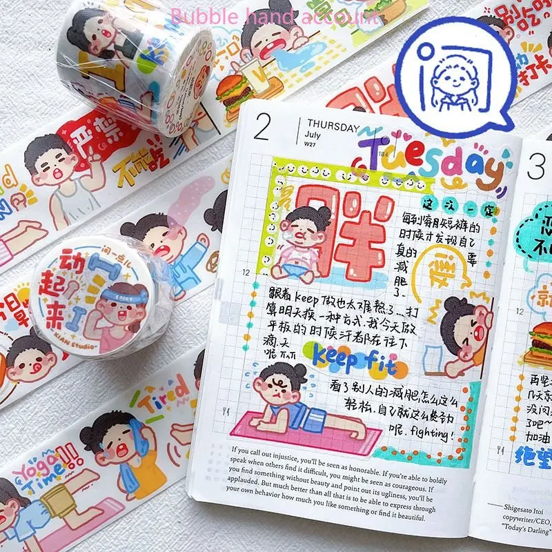 Idle a little life line girl figure cute original hand ledger and paper tape whole volume