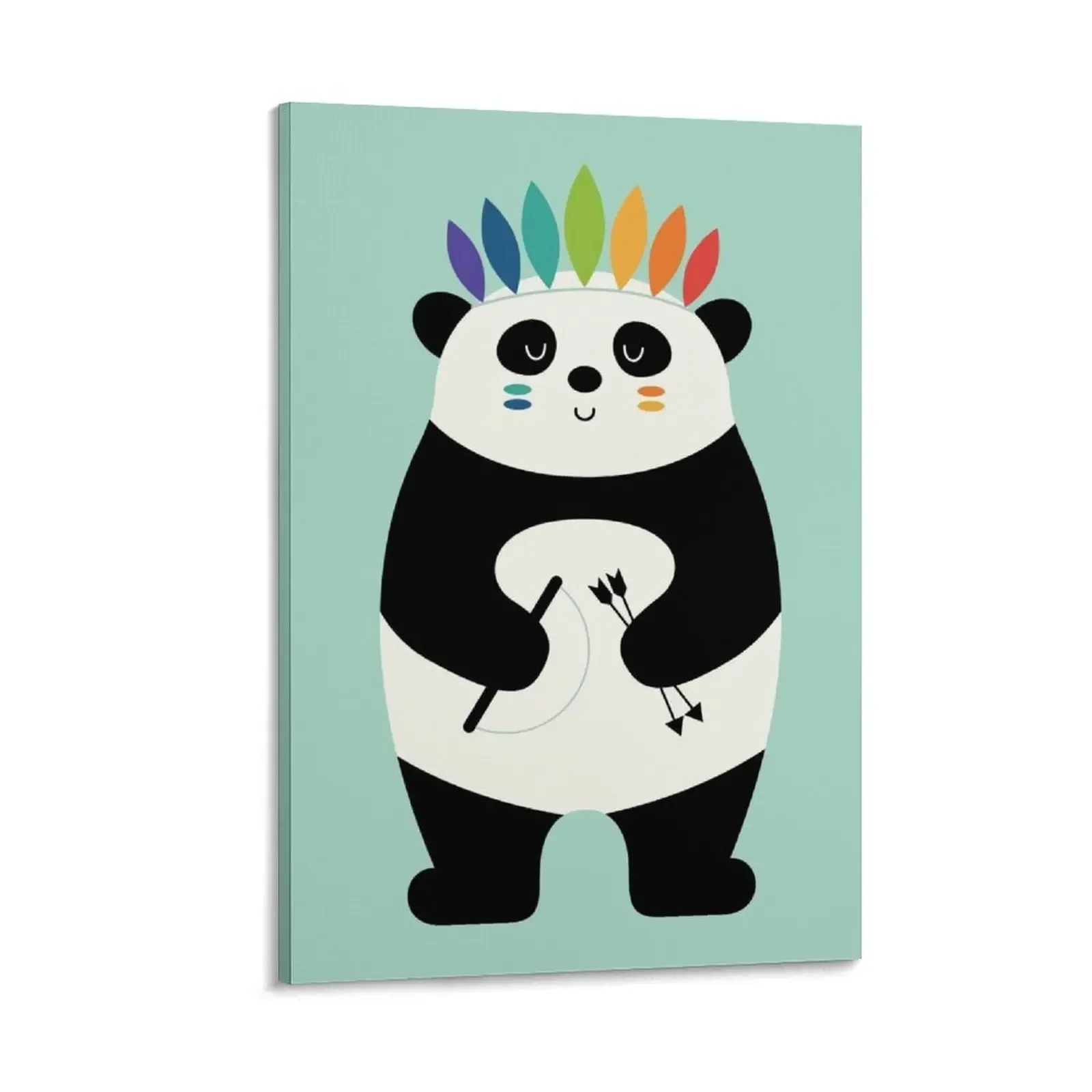 

Be Brave Panda Canvas Painting bedrooms decor pictures for wall home and decoration