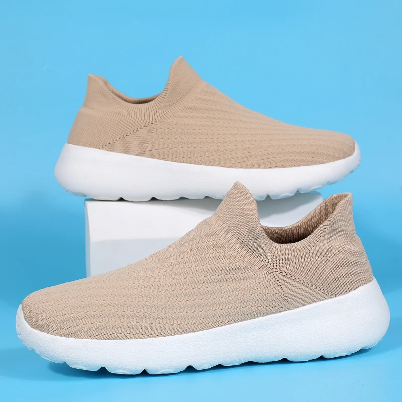 New Men Women Running Sock Walking Sports Shoes Lightweight Breathable Slip on Casual Sneakers Unisex Athletic Fitness Footwear