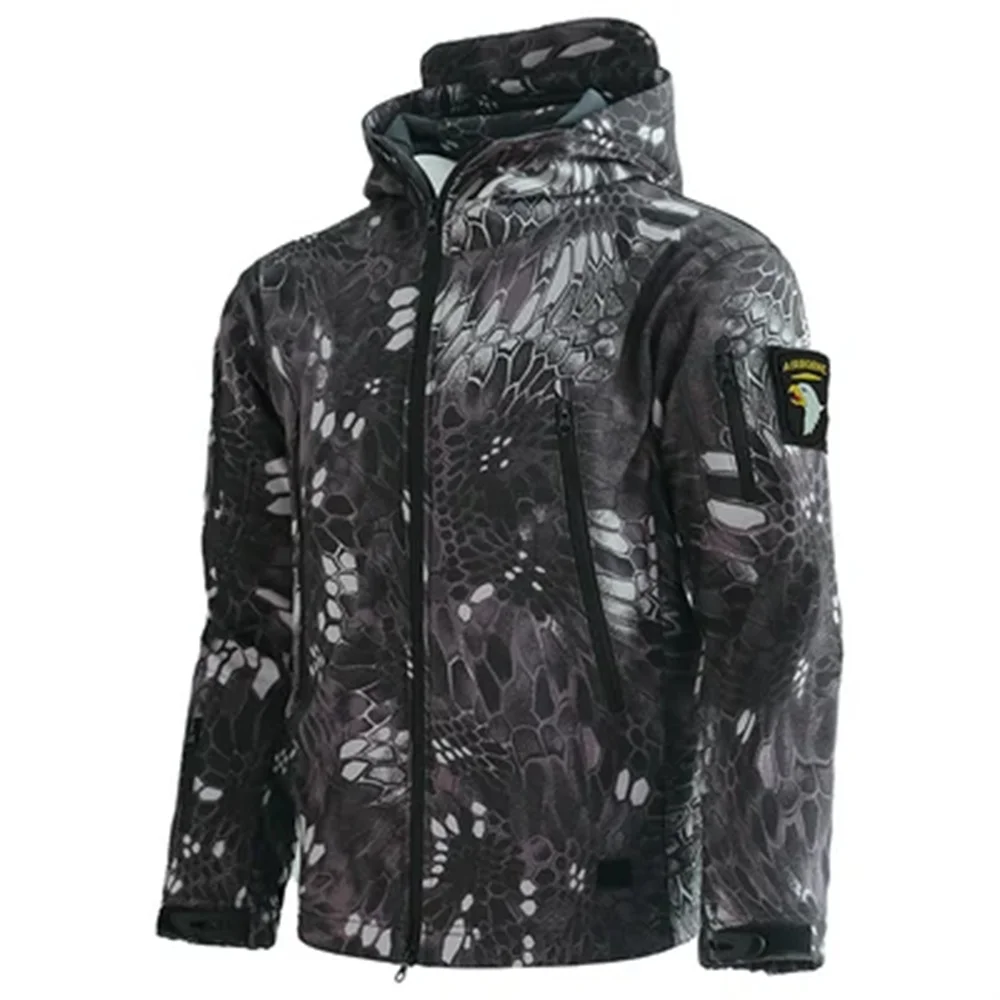 TAD-chaqueta militar de piel de tiburón para hombre, cortavientos táctico a prueba de viento, Softshell, impermeable, rompevientos, lluvia, Invierno