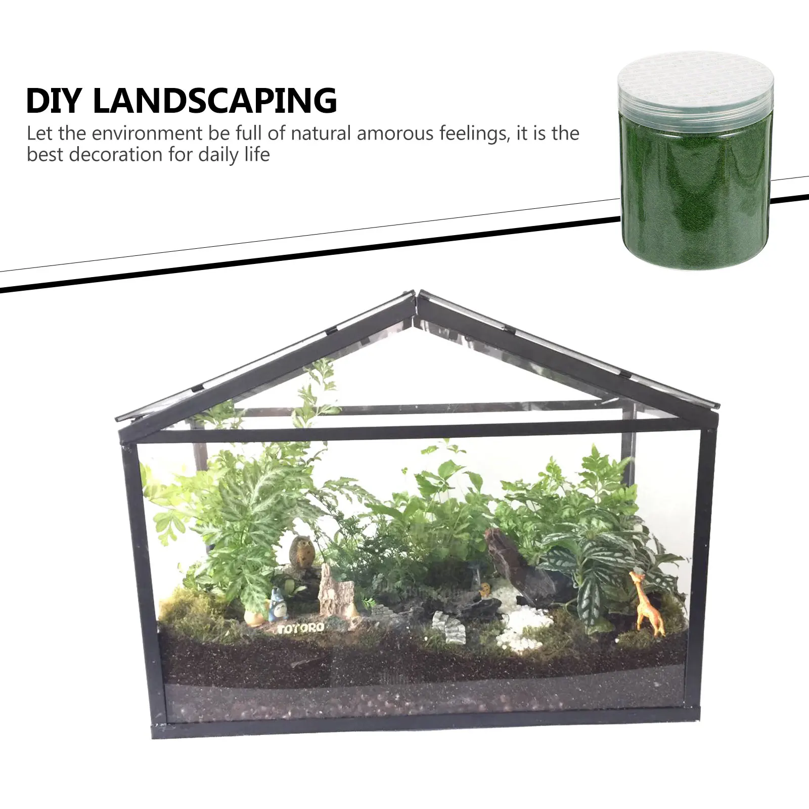 

1 Bottle Simulation Moss Decor Realistic Lawn Powder Landscape Scene Layout DIY Landscape Ornament Artificial Lawn Powder