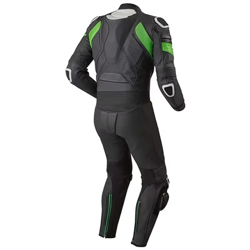 New motorcycle leather case set cowhide racing suit leather integrated real custom racing suit