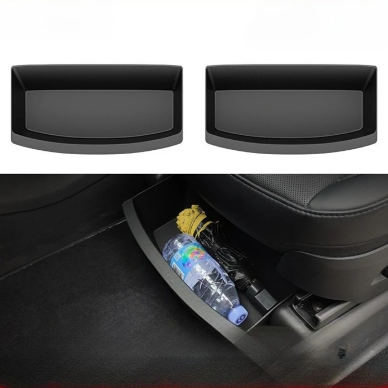 

For Tesla Model Y Juniper Under-Seat Drawer Storage Box Front Row Driver Passenger Organizer Space-Saving Car Interior Accessory