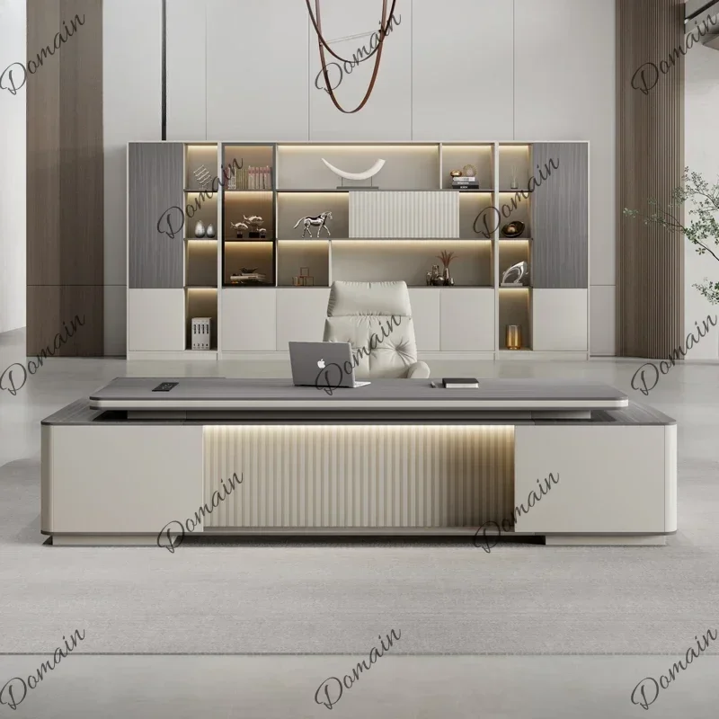 XX Light Luxury Unique Office Desk Luxury Study Filing Drawers Cheap Office Desk Minimalist Reception Wooden Bureau Home Furnitu