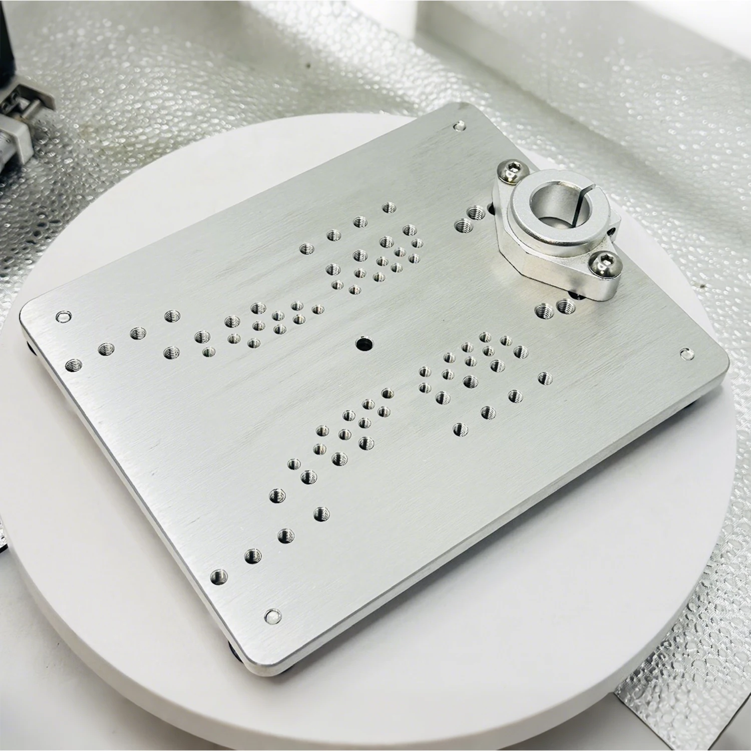 Bench Drill Base Plate Aluminum Alloy Precision Clock Bench Drill Base Plate DIY Model Slide Bench Drill Accessories