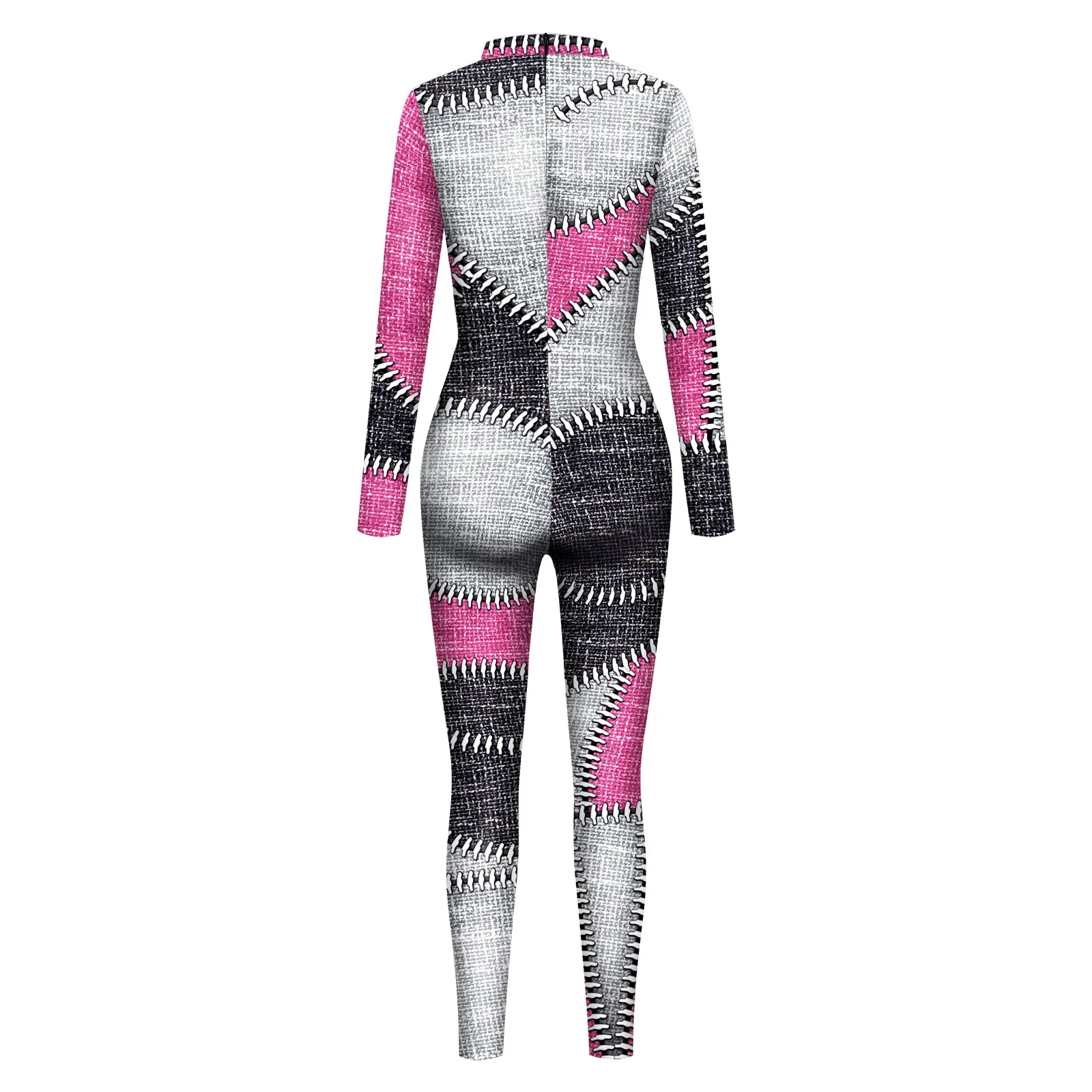 Zawaland Clown Cosplay Sexy Bodysuits Dames Bedrukt Splice Jumpsuit Halloween Carnaval Cosplay Kostuum Zentai Vrouwen Kleding