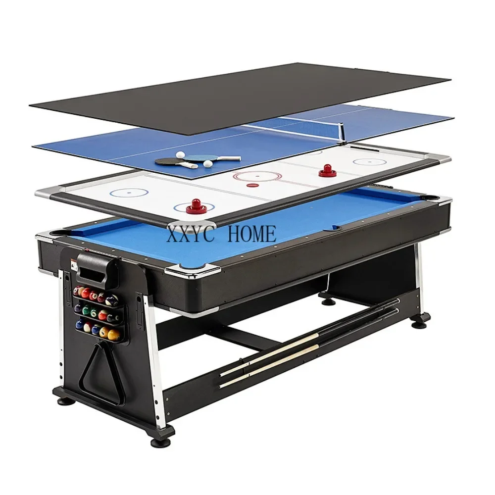 

Hot Sale 4 In 1 Modern Multi Game Billiard Pool Table With Air Hockey Table Tennis Table And Dinning