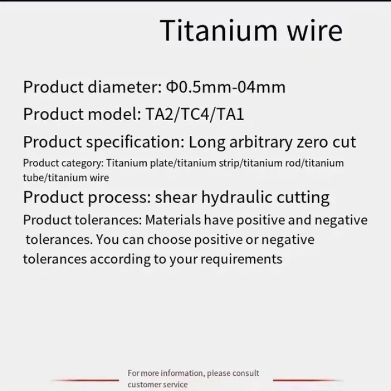 High Purity Wire For Scientific Research, 1mm X 1m/2m/5m Length, Ti99.9%