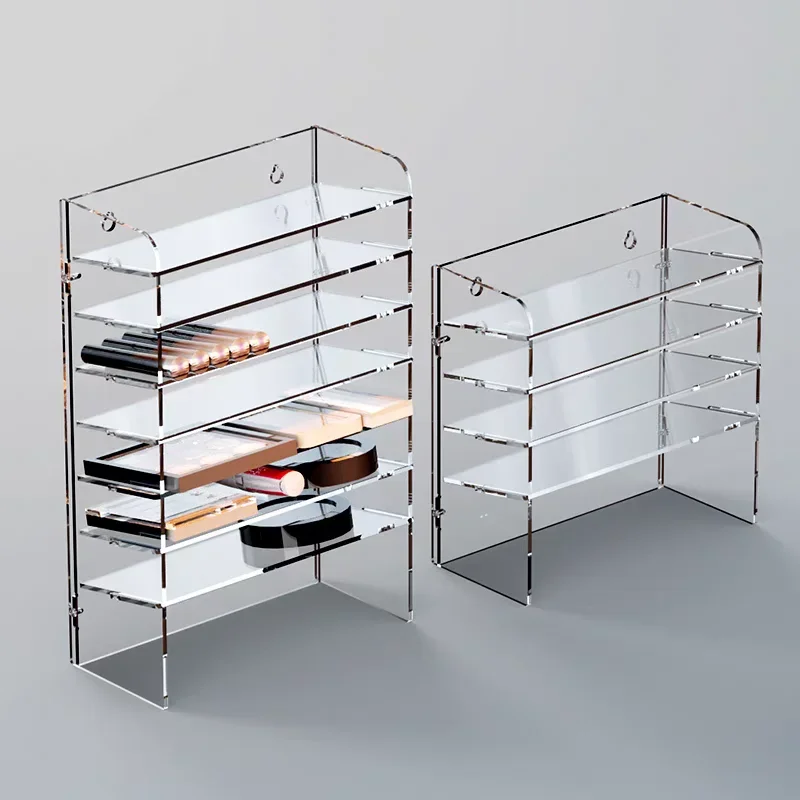 4/7 Tier Transparent Acrylic Storage Rack for Lipstick, Cosmetics Display Rack, Nail Polish Decoration Stand, Desktop Organizer