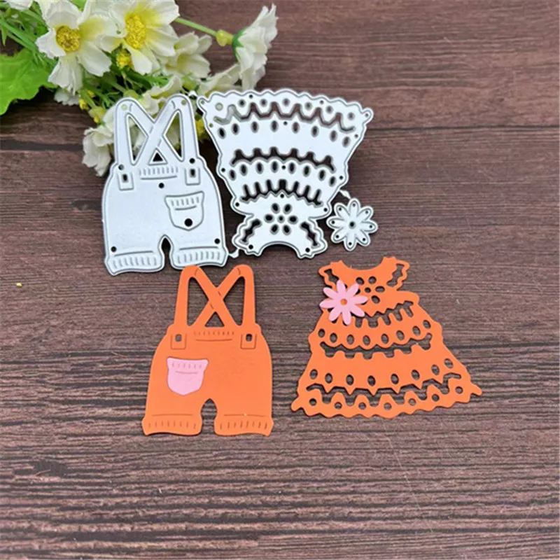 2Pcs Strap pants skirt Metal Cutting Dies Stencils For DIY Scrapbooking Decorative Embossing Handcraft Template