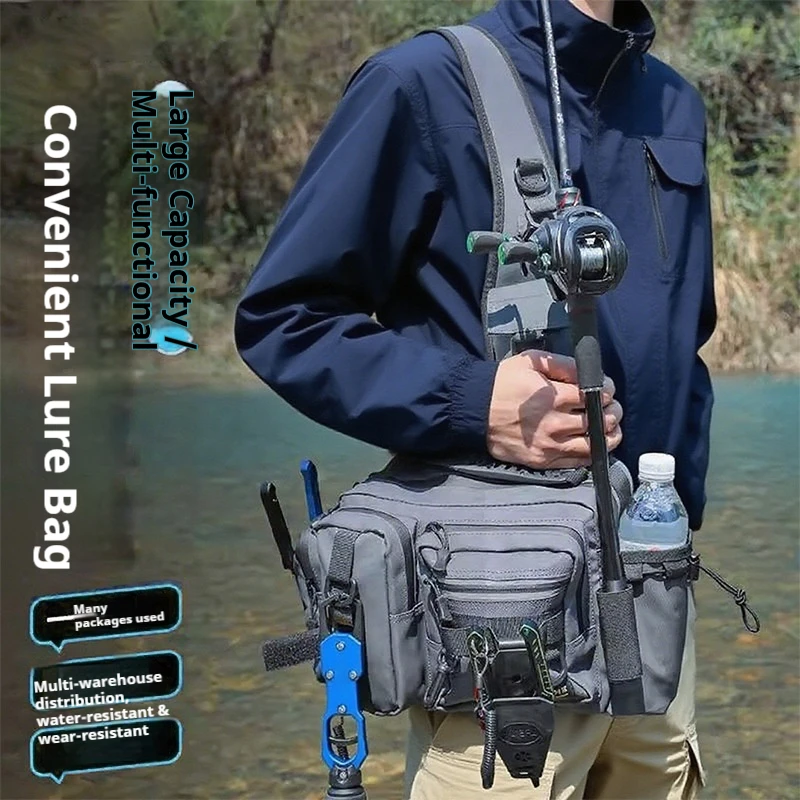 Bolsa de pesca inclinada JUQIWANG – Porta señuelos multifuncional - imagen 2