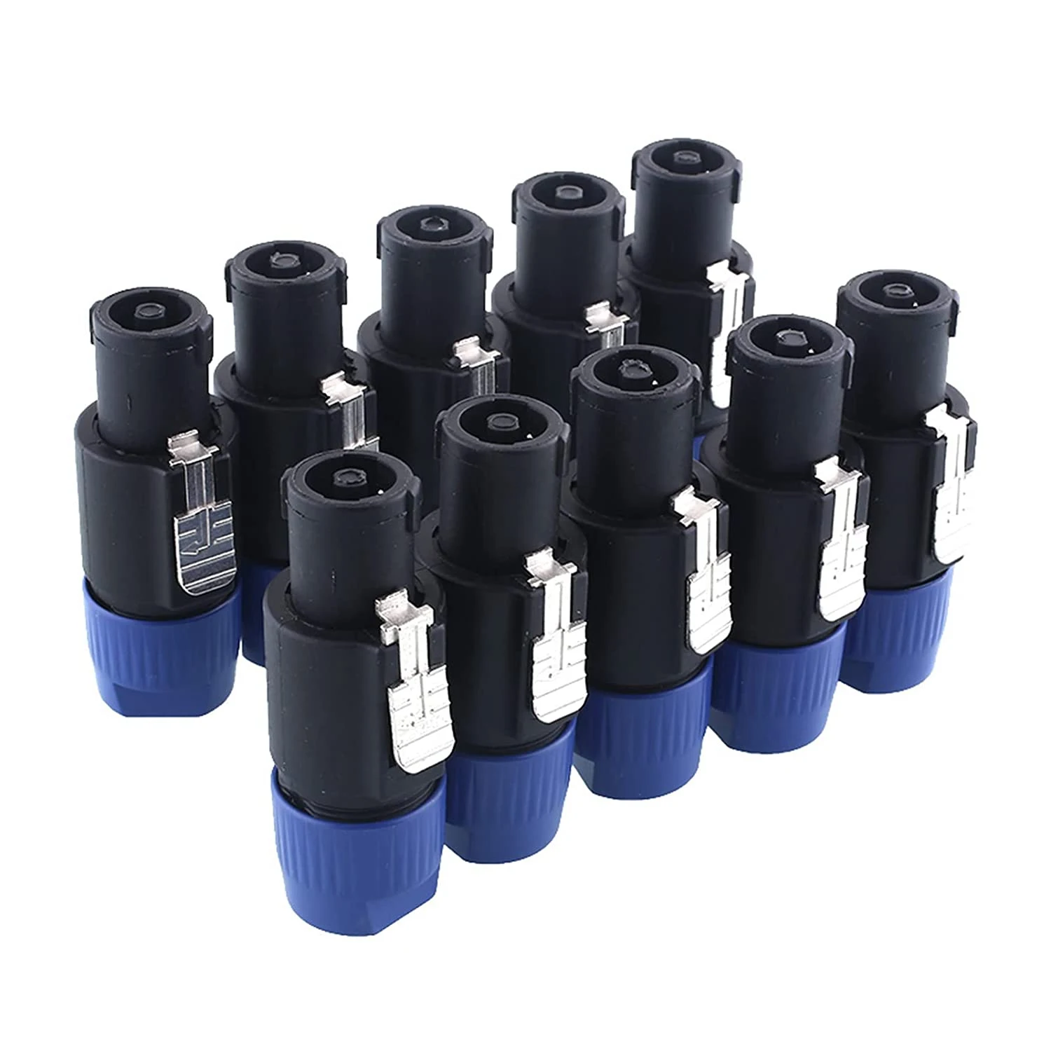 Eccellente-10 Pezzi Cavi per Altoparlanti NL4FC Testa Connettore per Cavo Speakon Spine per Altoparlanti a 4 Pin con Twist Lock Impermeabile per Cavi