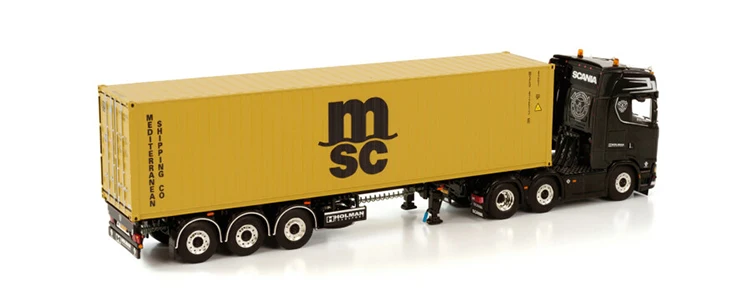 Alloy Model WSI 1:50 Scale SCA-NIA CS20H 6X2 Tractor,Transport Delivery MSC Container Truck Vehicle Diecast Toy Model 01-3765