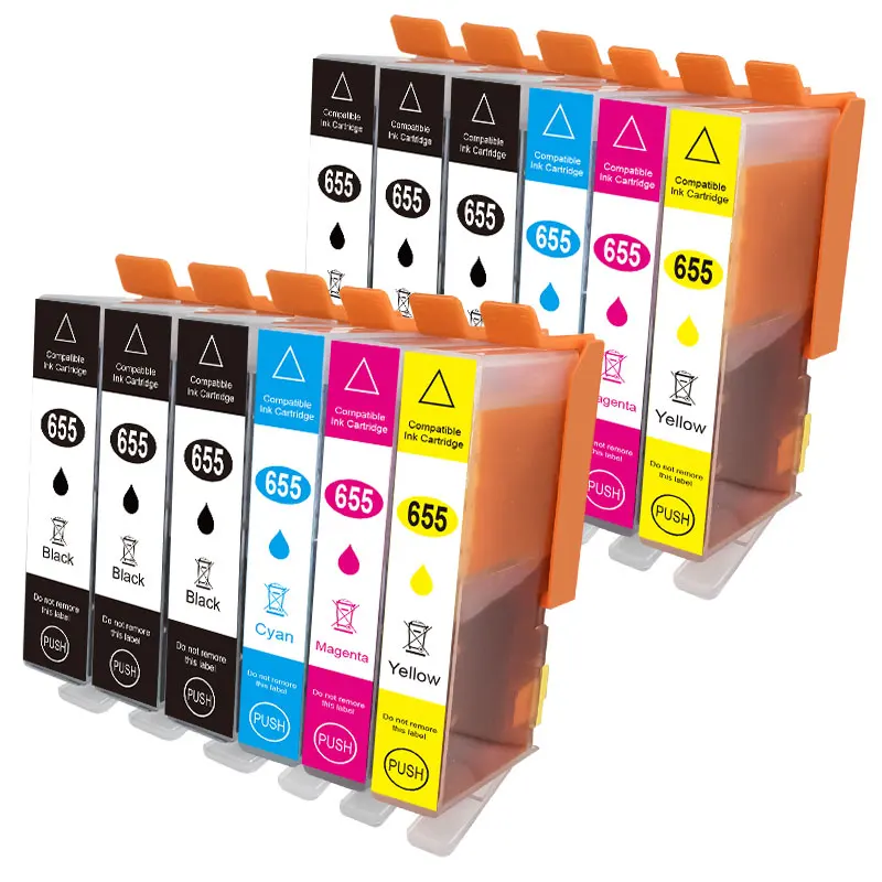 Cartucho de tinta compatível 655XL para HP 655 HP655 XL HP655xl Cartuchos Deskjet 3525 4615 4625 5525 6520 Impressora