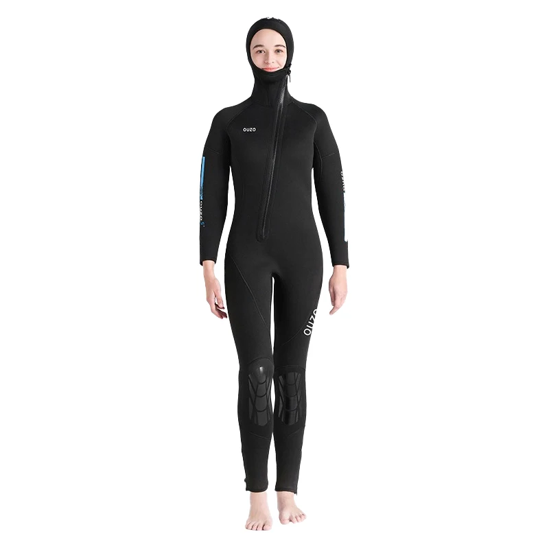

5mm Women's One - Piece Hooded Wetsuit - Thickened Warmth for Winter Watersports | Ideal for Adult Freediving, Surfing & Snorkel
