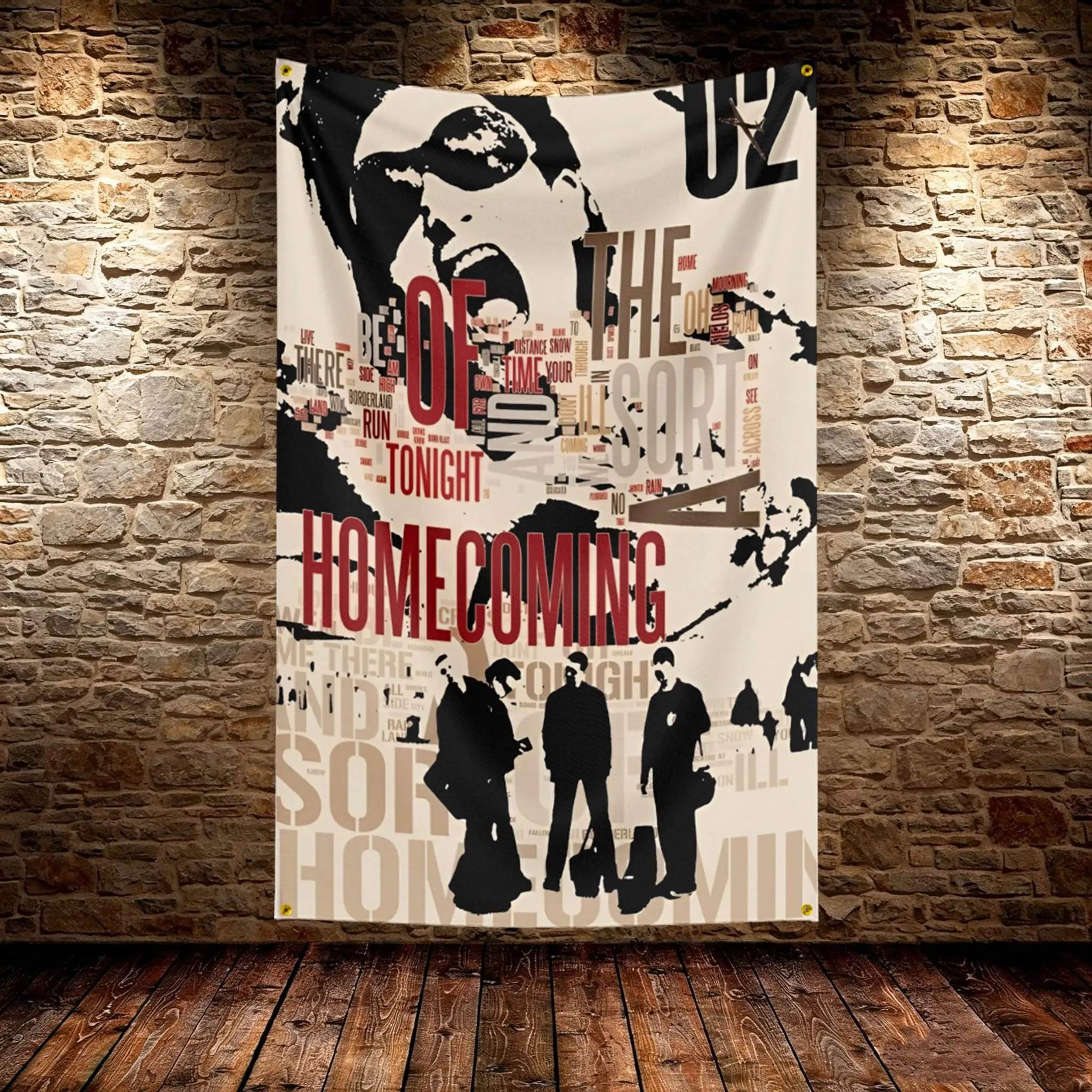 U2 Music Flag HD Printed Fade Resistant Hanging Banner For Camping Indoor Livingroom Wall Home Festival Party Decor